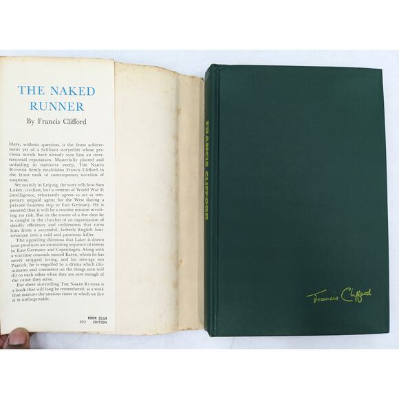 Naked Runner By Francis Clifford Vintage Spy Novel Mystery Early Edition 1966 - Picture 12 of 16